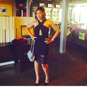 Black cut out Top Shop Dress